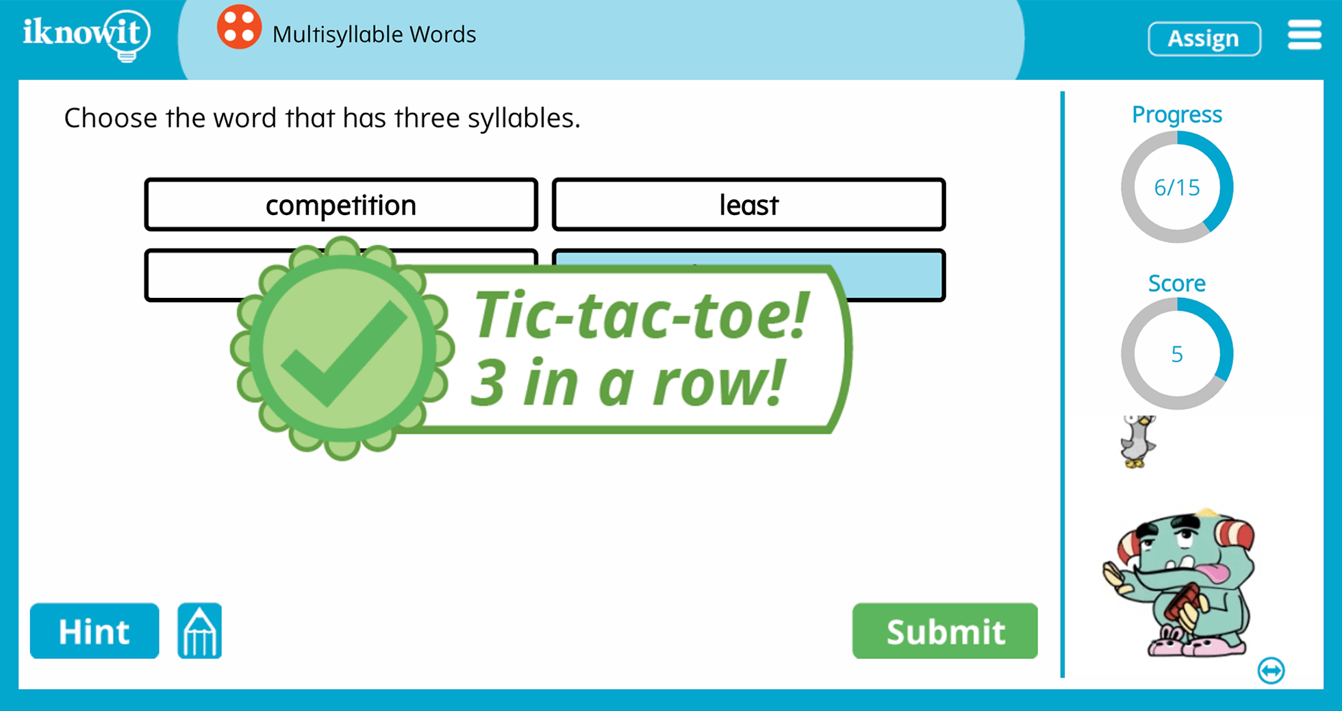 4th Grade Multisyllable Words Online Learning Lesson