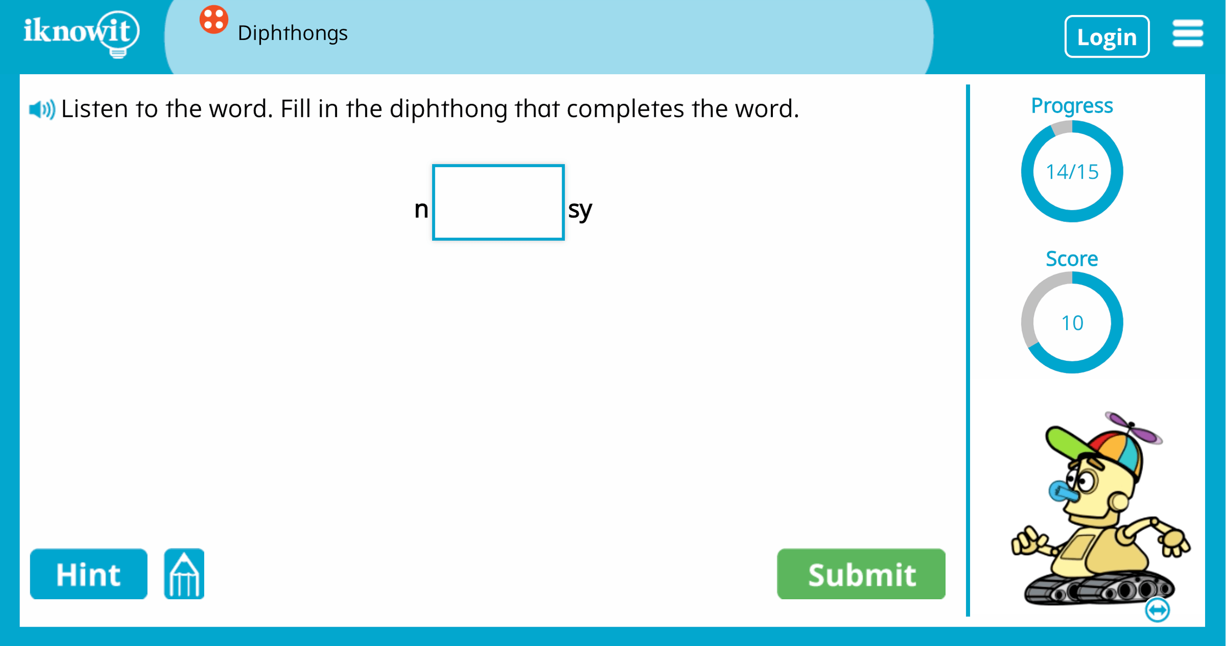 4th Grade Diphthongs Online Learning Activity