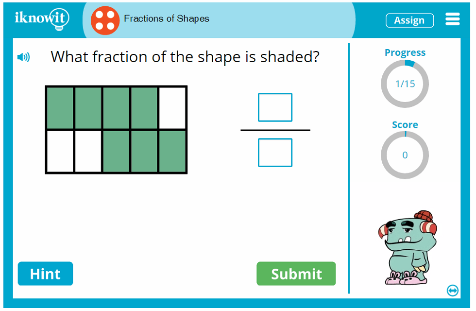 Interactive Math Lesson | Fractions of Shapes