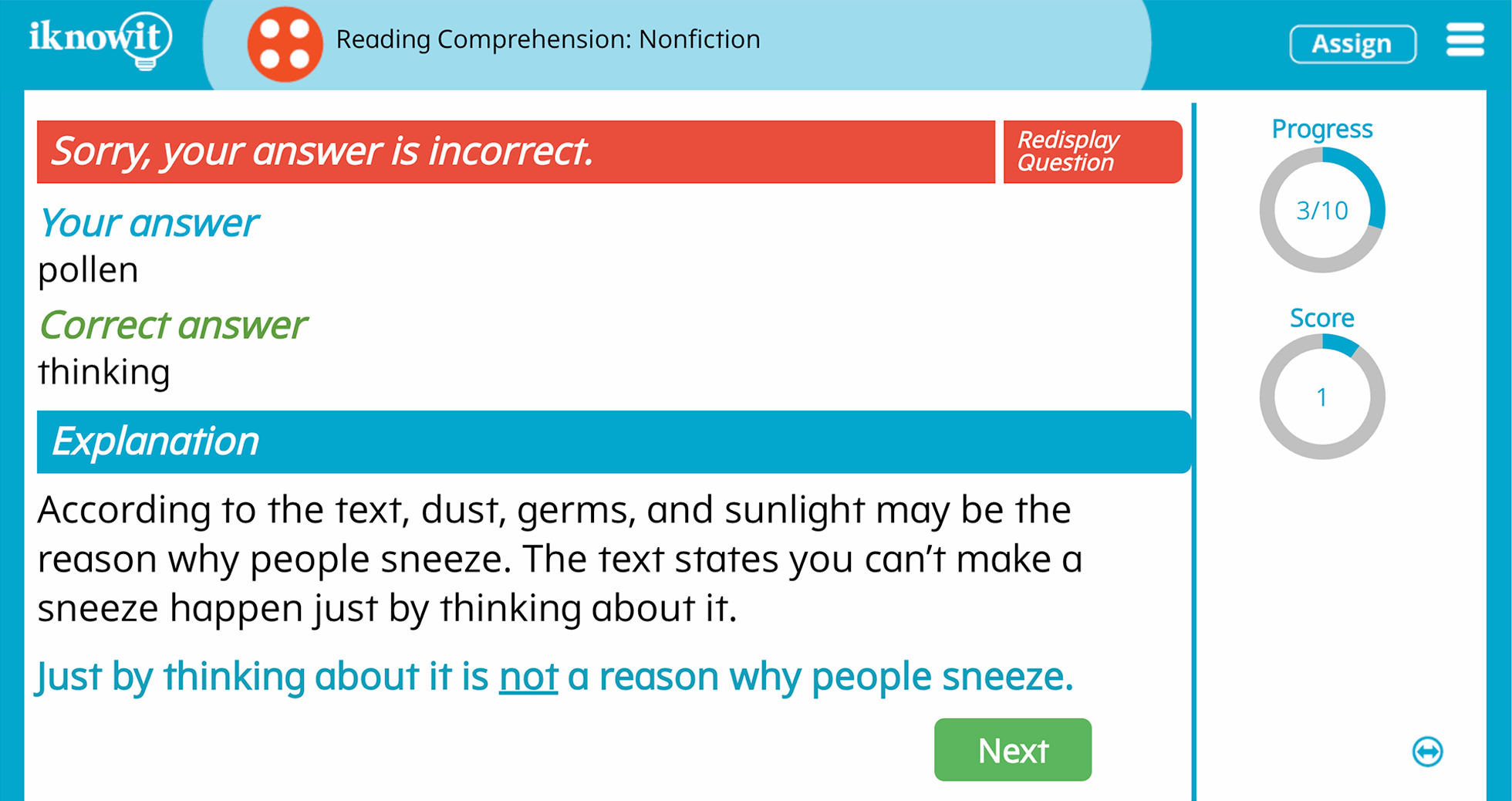 4th Grade Reading Comprehension Nonfiction Online Learning Lesson