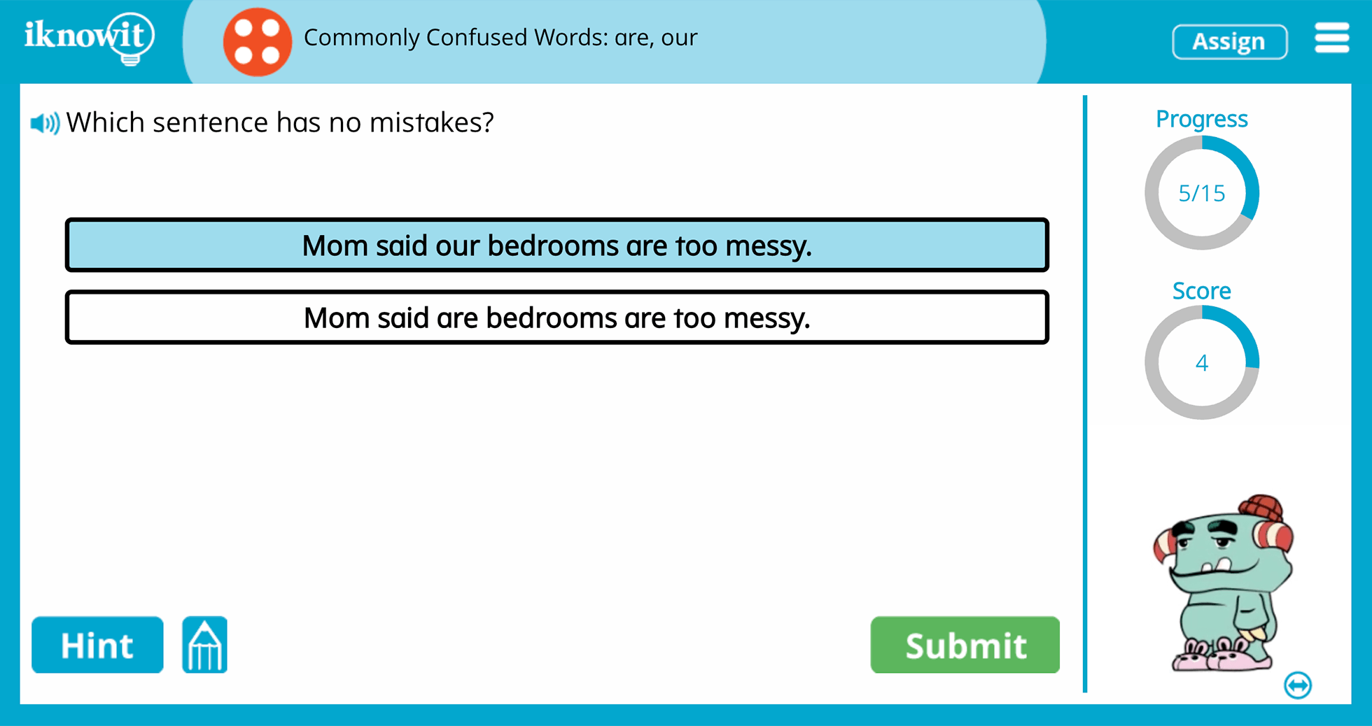 Fourth Grade Misused Words Are and Our Correct Usage Interactive Activity