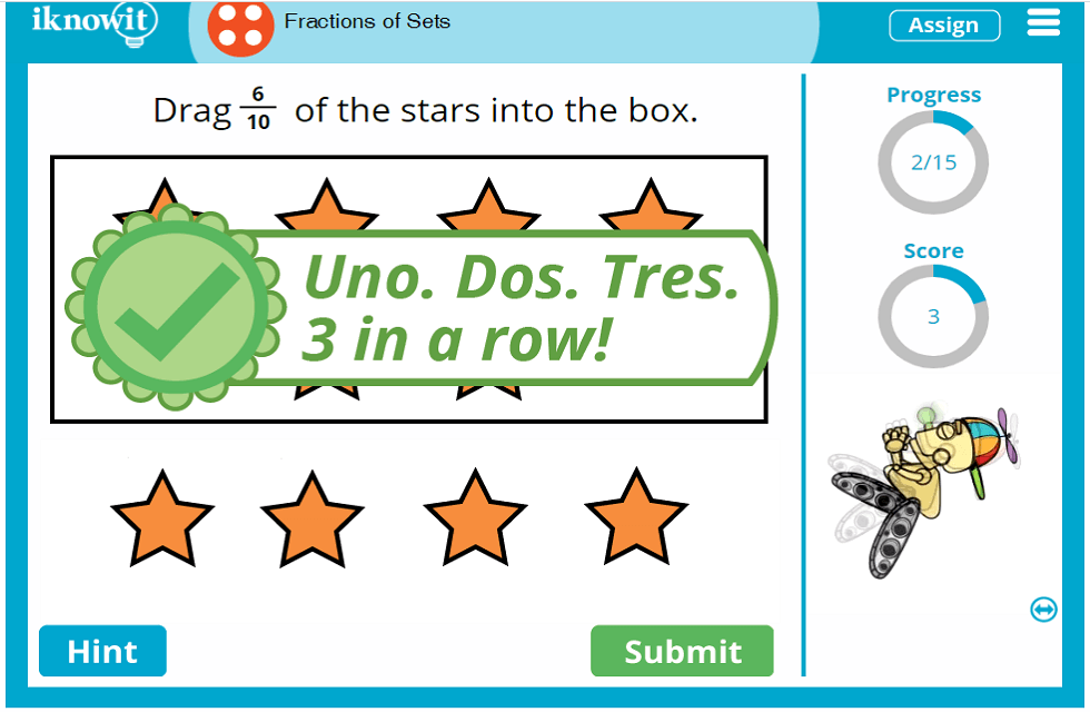 Fourth Grade Learn Item Set Fractions Lesson