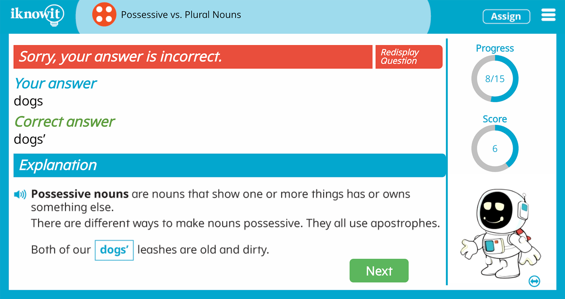 4th Grade Possessive vs Plural Nouns Practice Interactive Game