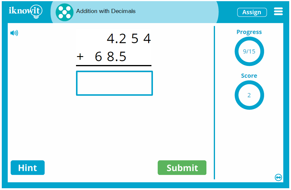 Fifth Grade Add Three Digit Decimal Numbers Game