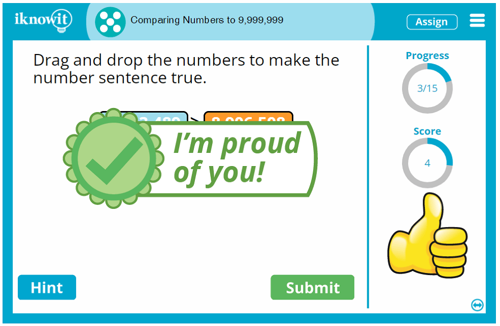 Fifth Grade Compare Numbers Higher Lower to 10 Million Lesson