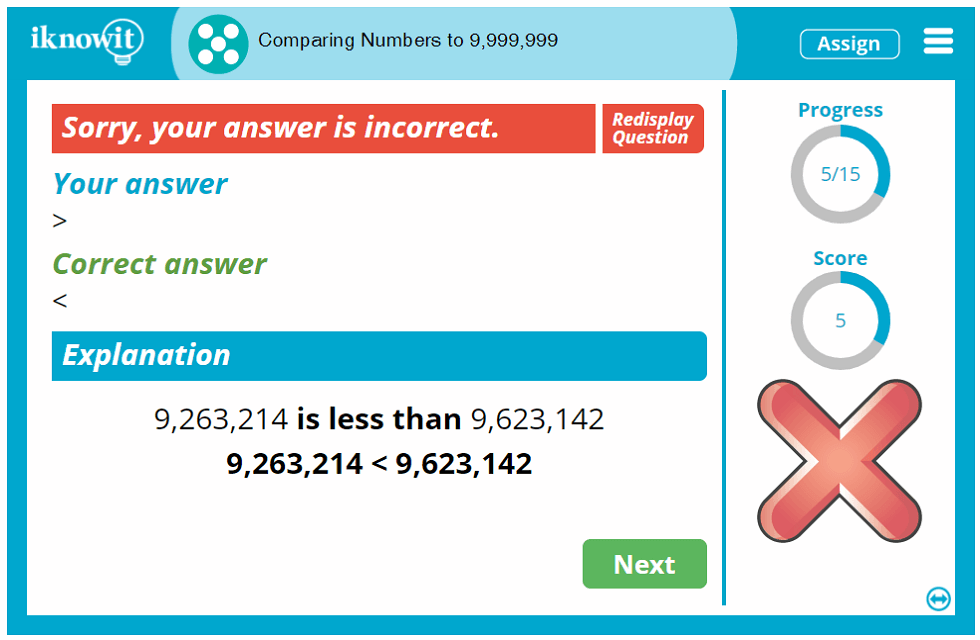 5th Grade Comparing Numbers up to 9999999 Activity