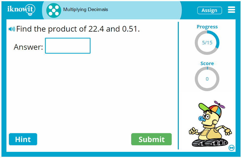 Fifth Grade Decimal Multiplication Activity