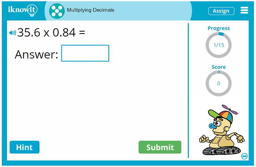 math game multiplying decimals