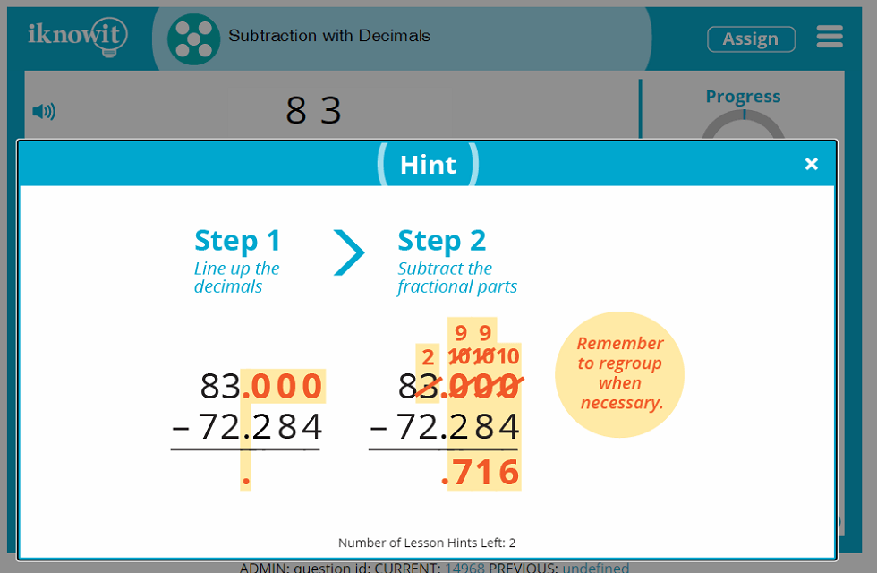 5th Grade Subtraction 3 Digit Numbers with Decimals Lesson