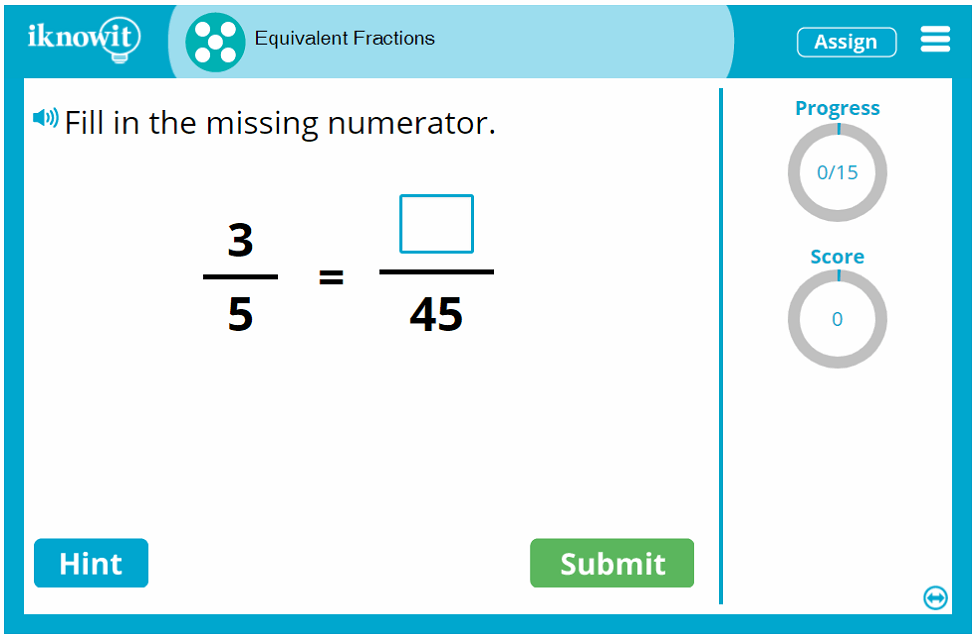 5th Grade Identifying Equivalent Fractions Game