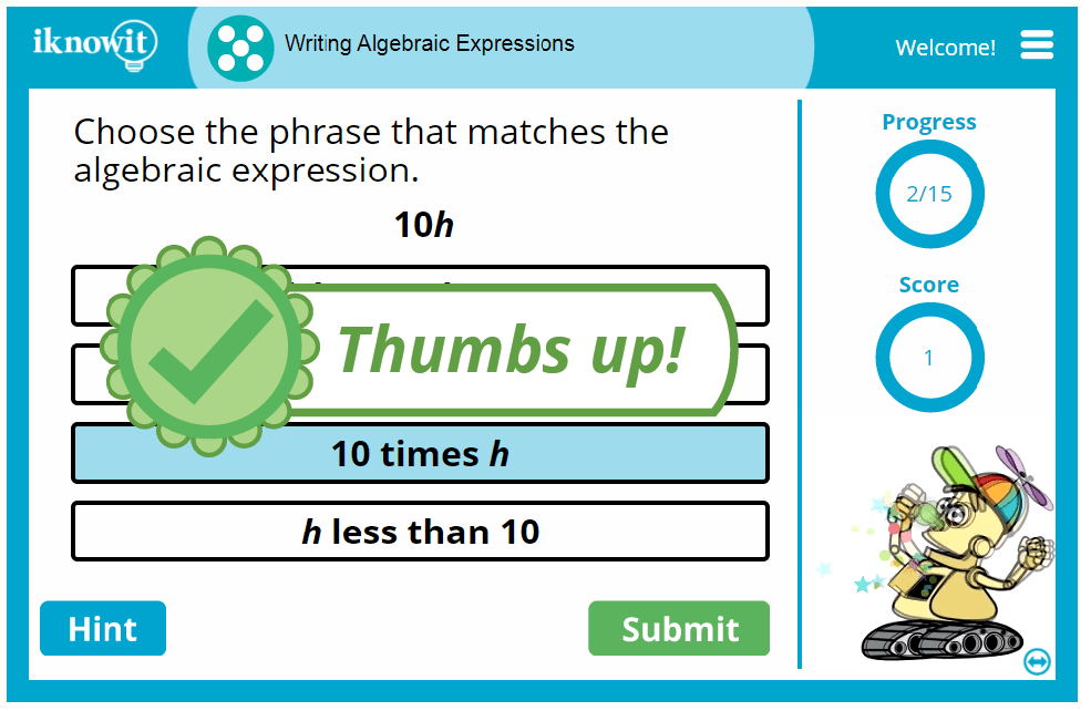 5th Grade Writing Algebraic Expressions Activity