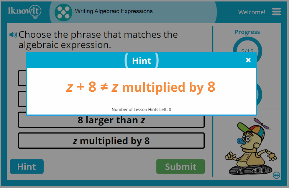 5th Grade Writing Algebraic Expressions Lesson