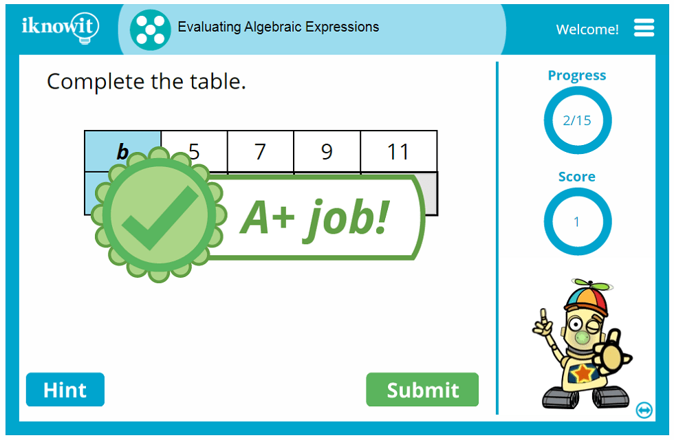 Fifth Grade Solving Algebraic Expressions Activity