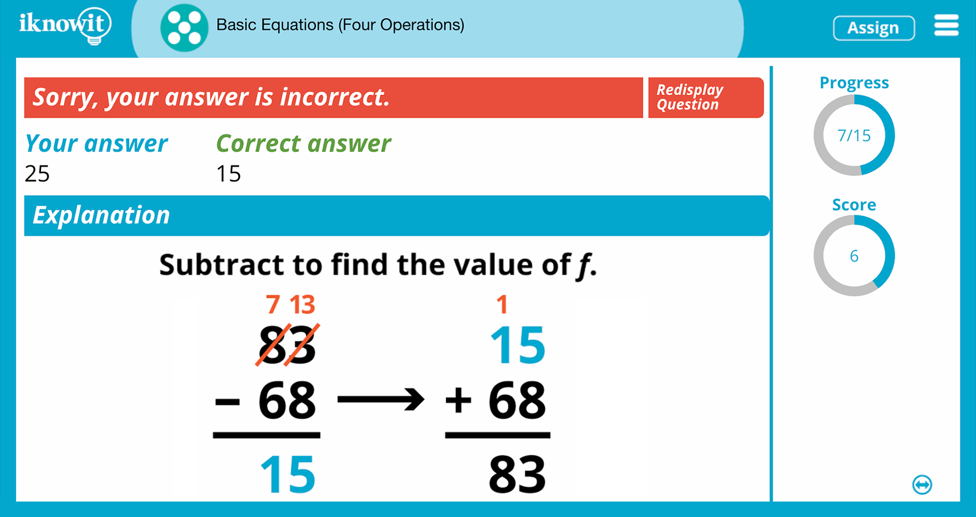 5th Grade Basic Equations Four Operations Online Learning Game