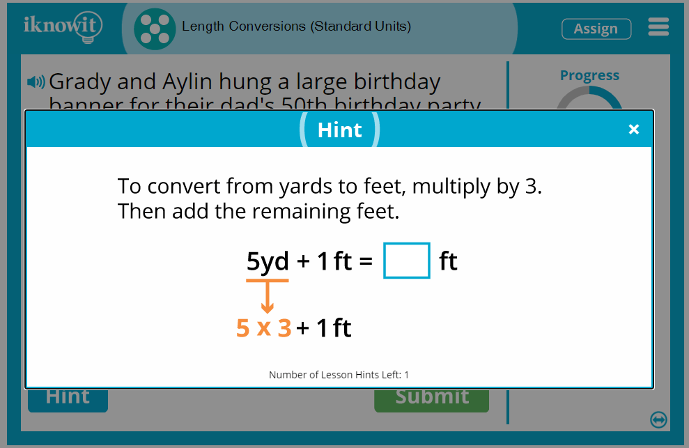 5th Grade Length Conversions Standard Units Yard Feet Inch Lesson