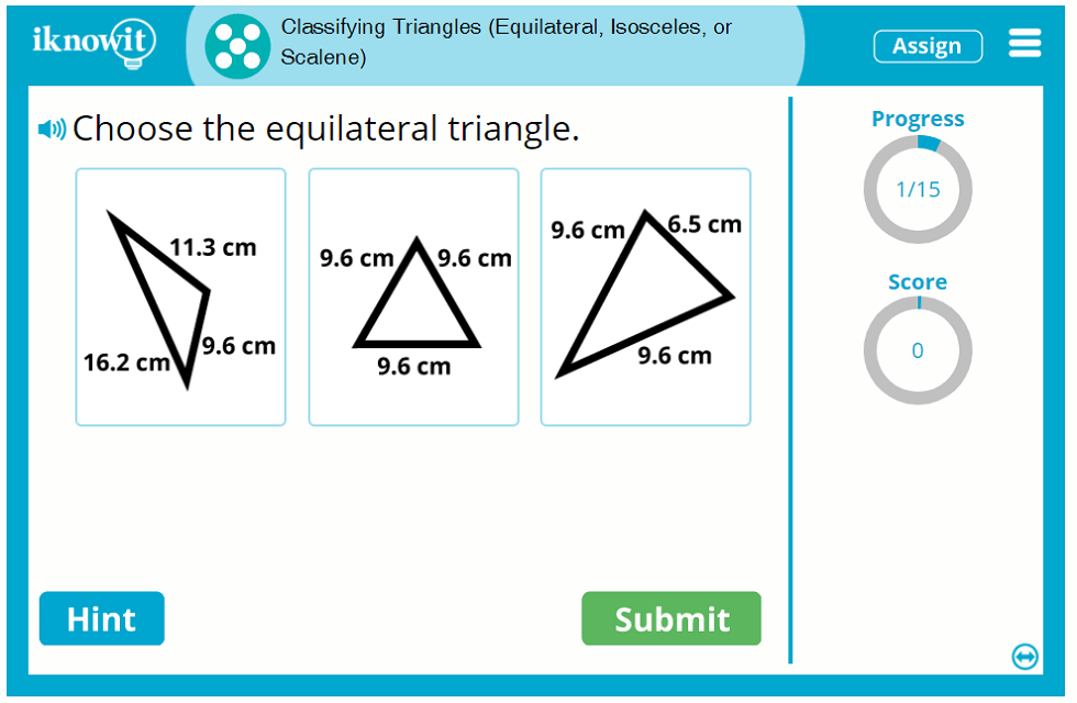 Interactive Math Lesson Classifying Triangles Equilateral Isosceles