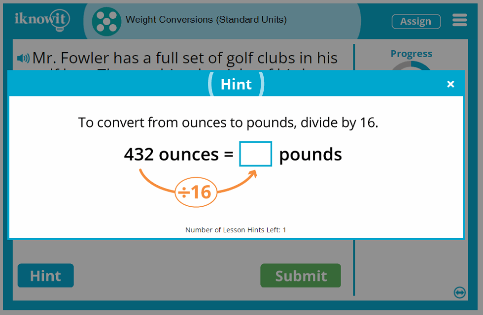 5th Grade Weight Conversions in Standard Units Lesson