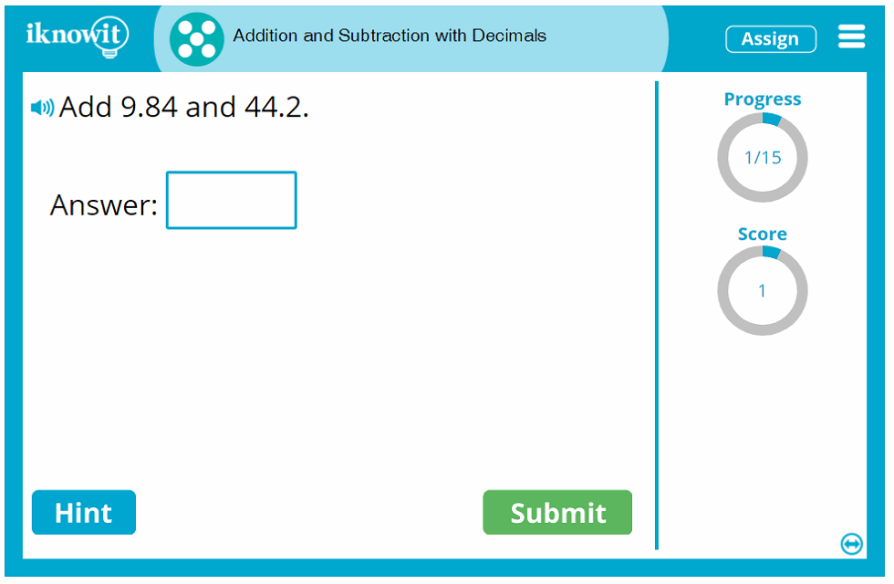 Fifth Grade Adding and Subtracting Decimal Numbers Game