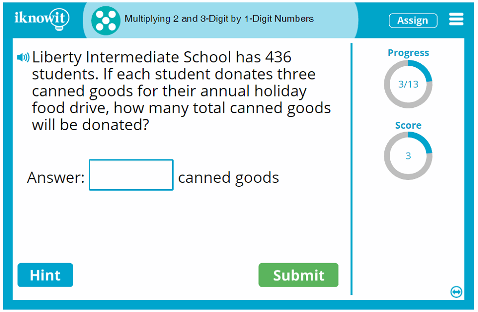 Fifth Grade Two and Three Digit by One Digit Fifth Grade Multiplication Game