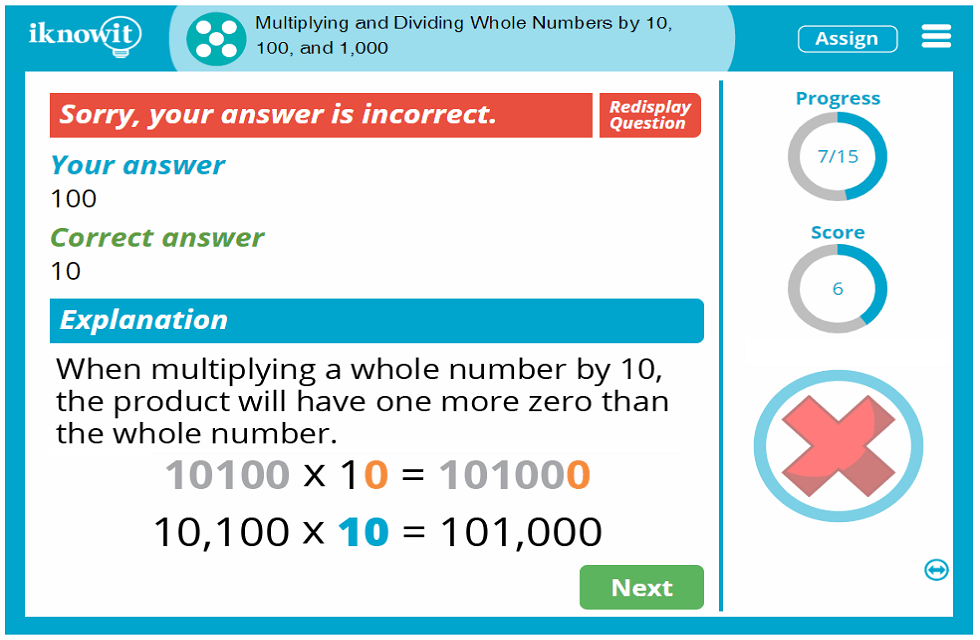 5th Grade Multiplying and Dividing Whole Numbers by 10, 100, 1000 Activity