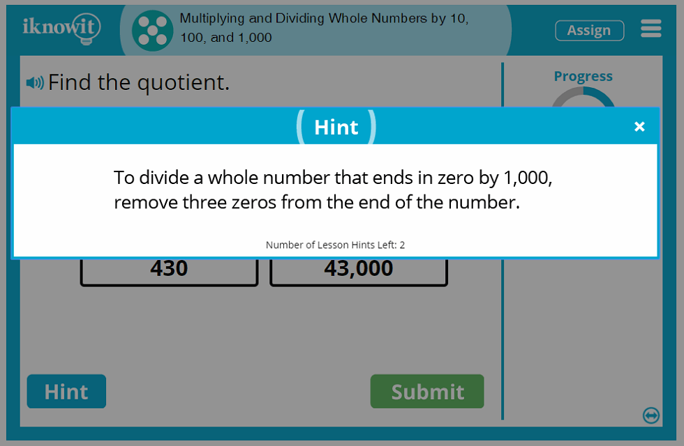 5th Grade Multiplying and Dividing Whole Numbers by 10, 100, 1000 Lesson