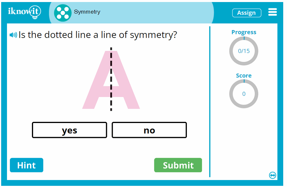 5th Grade Symmetry of Objects and Shapes Game