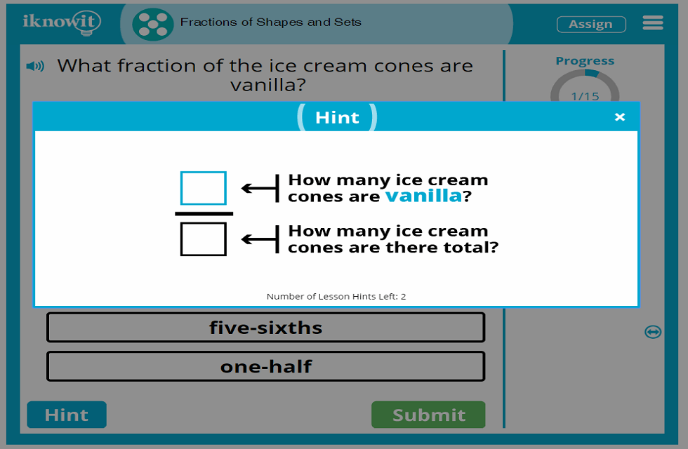 5th Grade Fractions of Shapes and Sets Lesson