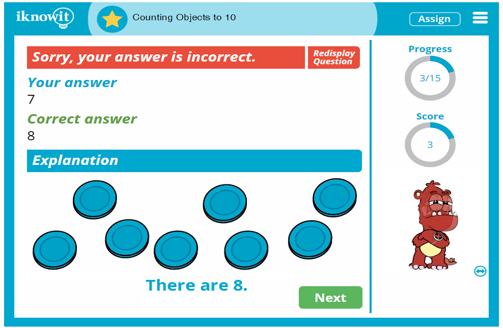 Kindergarten Counting Objects to 10 Activity