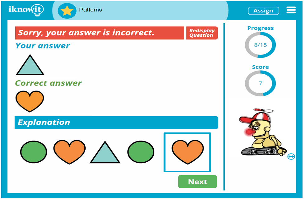 Kindergarten Identifying Patterns of Shapes and Objects Activity