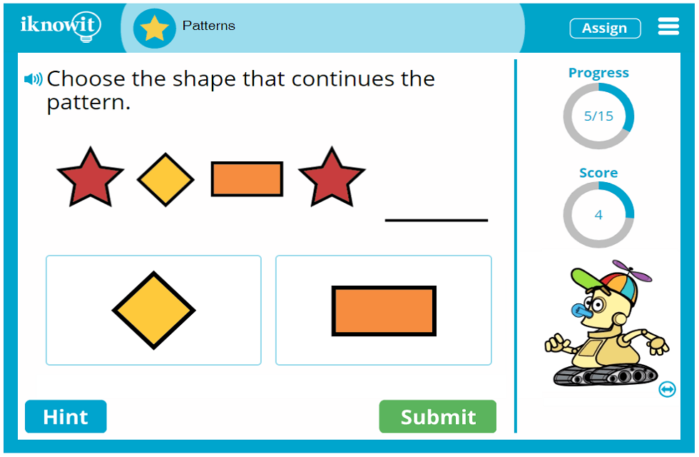 Kindergarten Understanding Shape and Object Patterns Activity