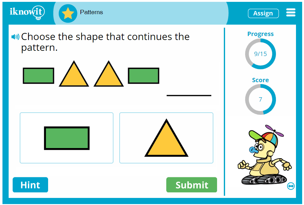 Kindergarten Understanding Shape and Object Patterns Game