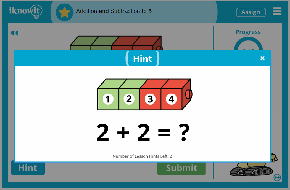 Kindergarten Adding and Subtracting up to 5 Lesson