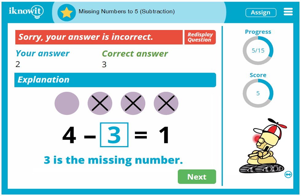 Kindergarten Missing Numbers to 5 Practice Subtracting Activity