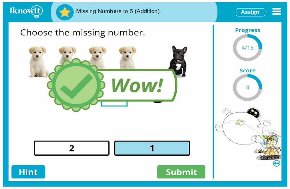 Kindergarten Identify Missing Numbers to Five Lesson