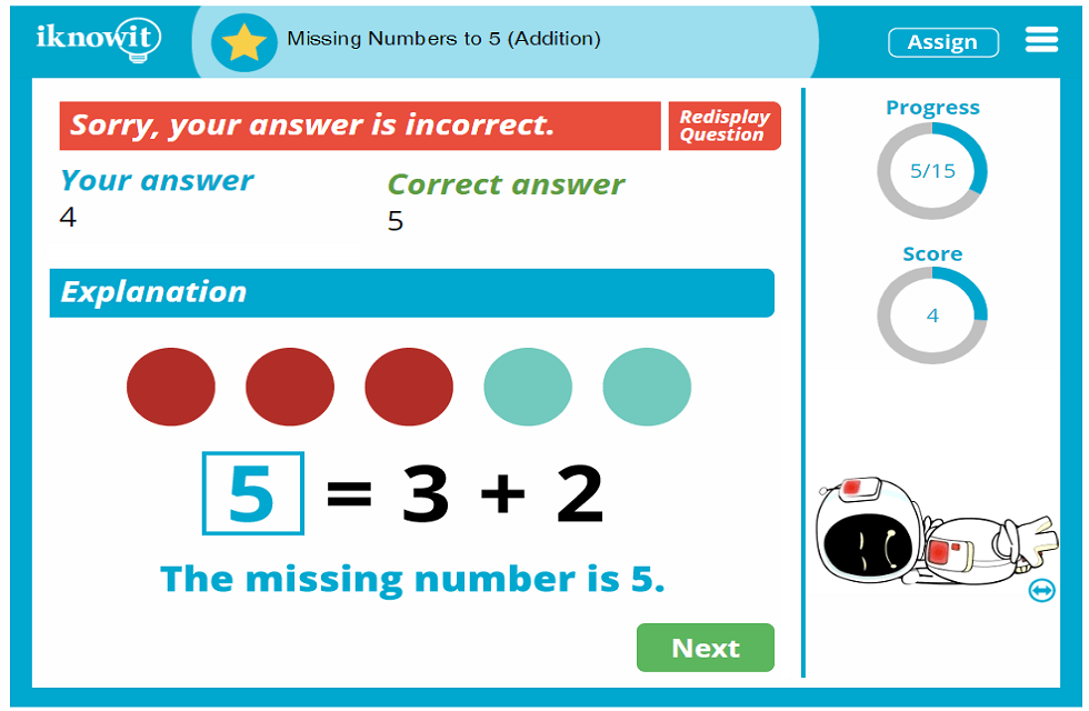 Kindergarten Missing Numbers up to 5 Activity