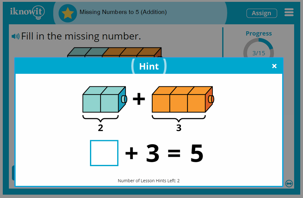 Kindergarten Missing Numbers up to 5 Lesson