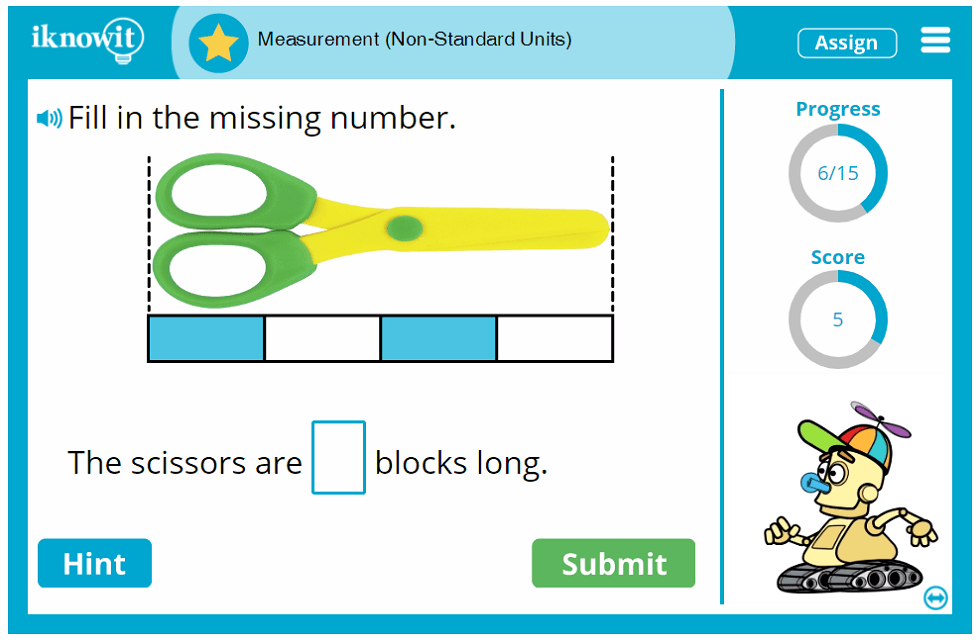 Kindergarten Alternate Measuring with Blocks Items Units Activity