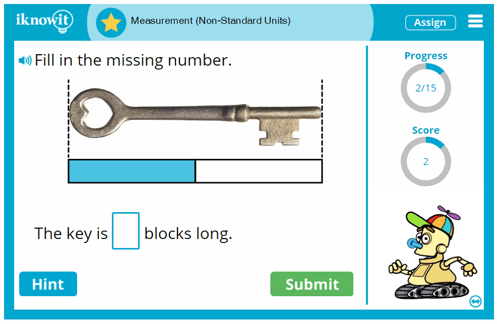 Kindergarten Measurement Non Standard Units Game