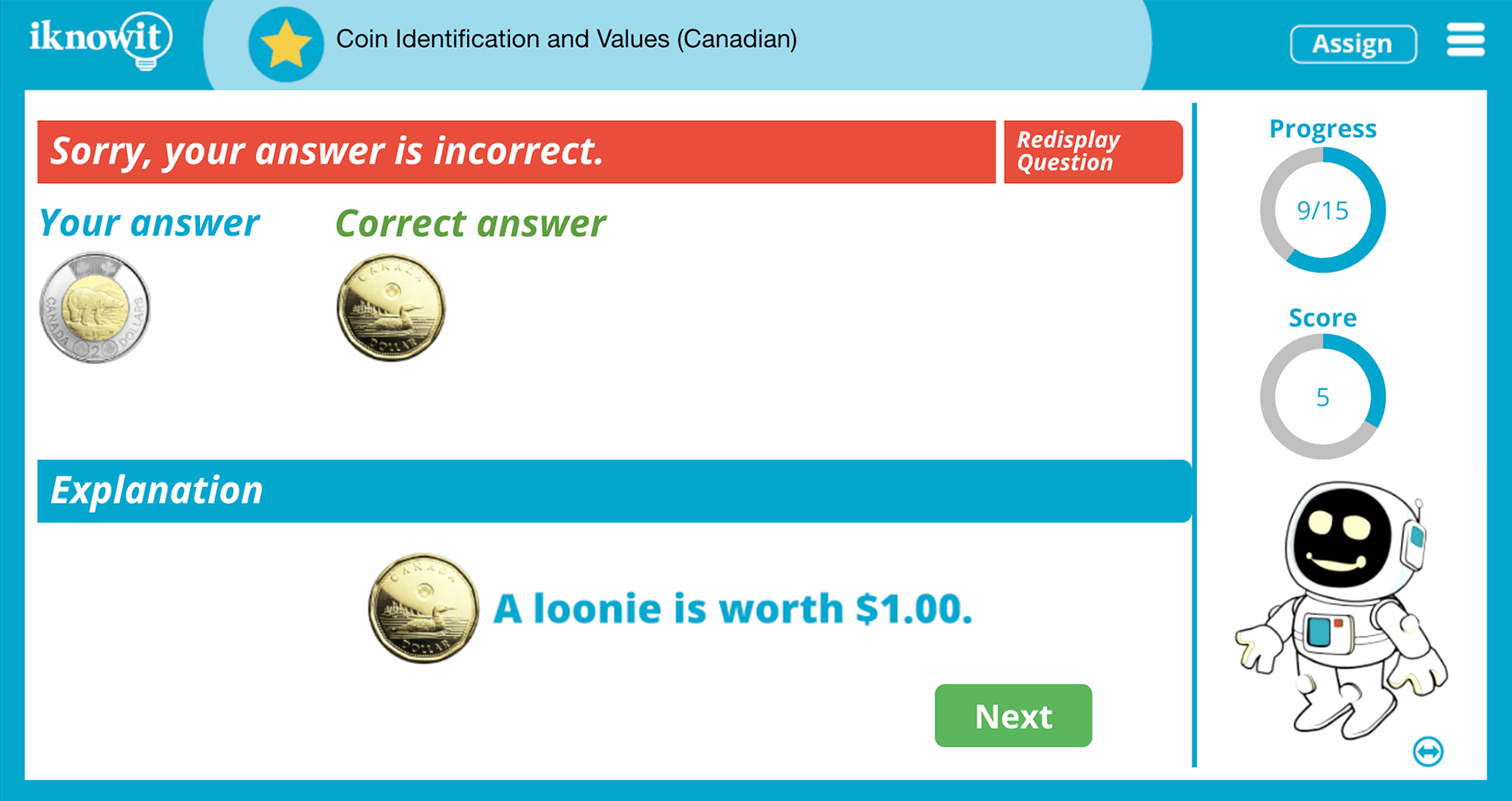 Kindergarten Coin Identification And Values Canadian Online Learning Game