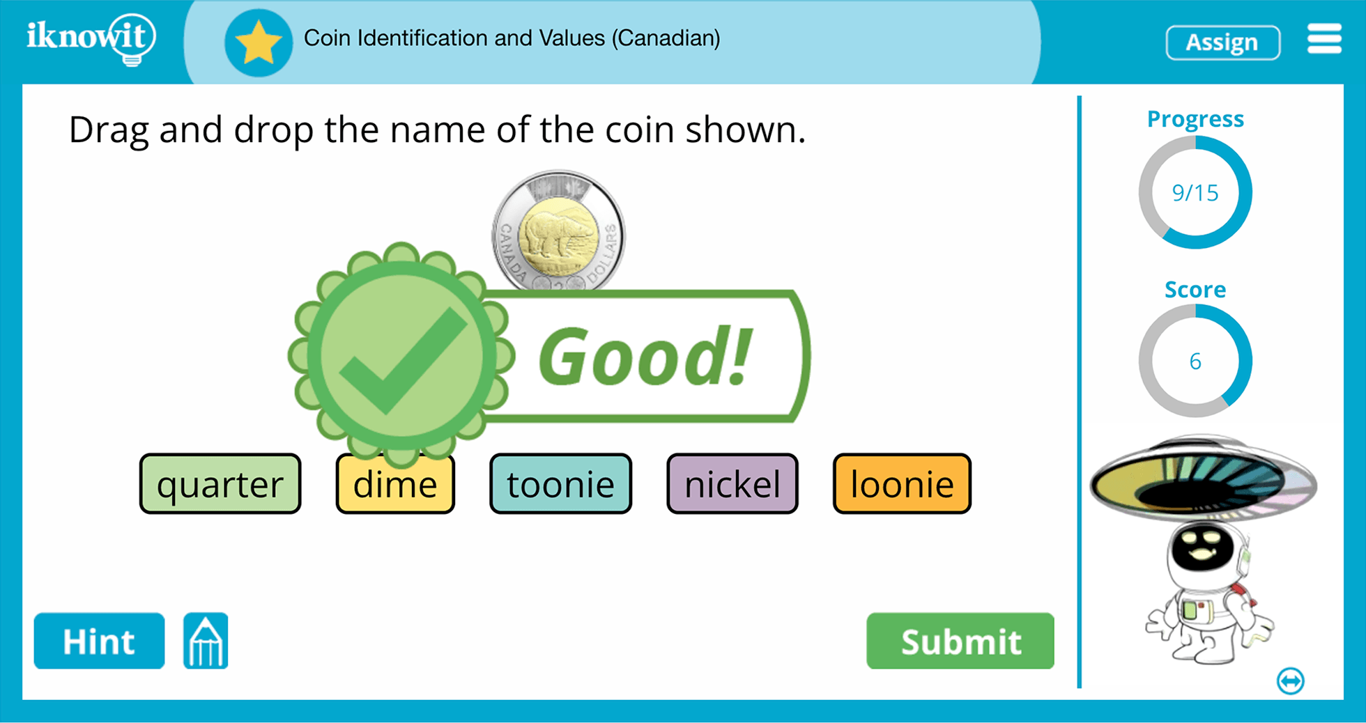 Kindergarten Coin Identification And Values Canadian Online Learning Lesson
