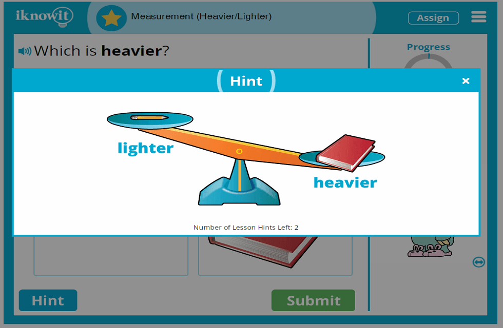 Kindergarten Measurement Heavier Lighter Comparison Lesson