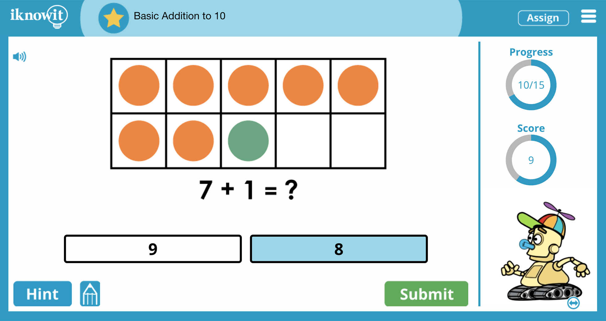 Kindergarten Basic Addition Zero up to Ten-Online Learning Lesson