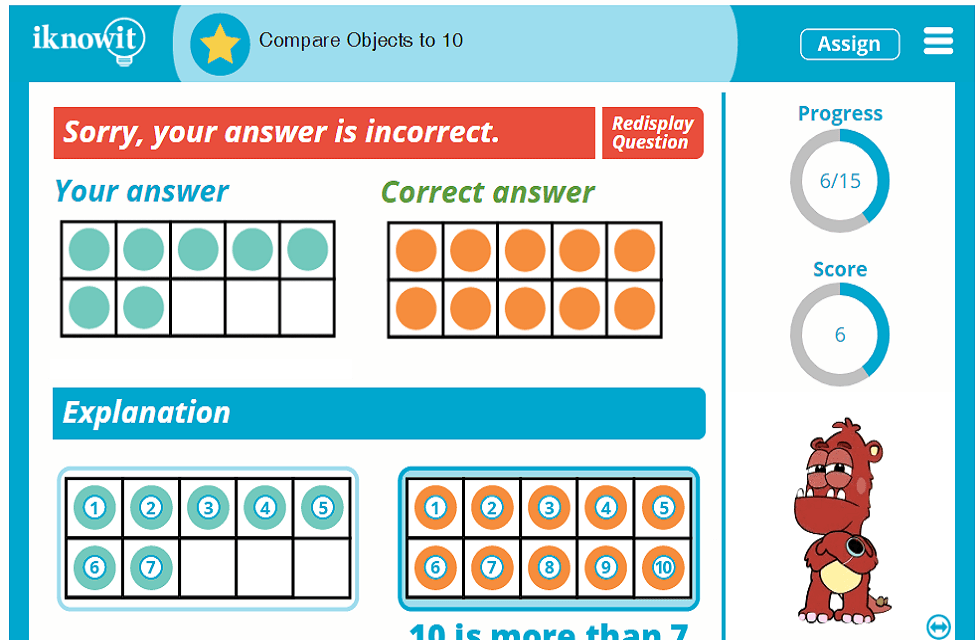 Kindergarten Compare Objects up to Quantity Ten Activity