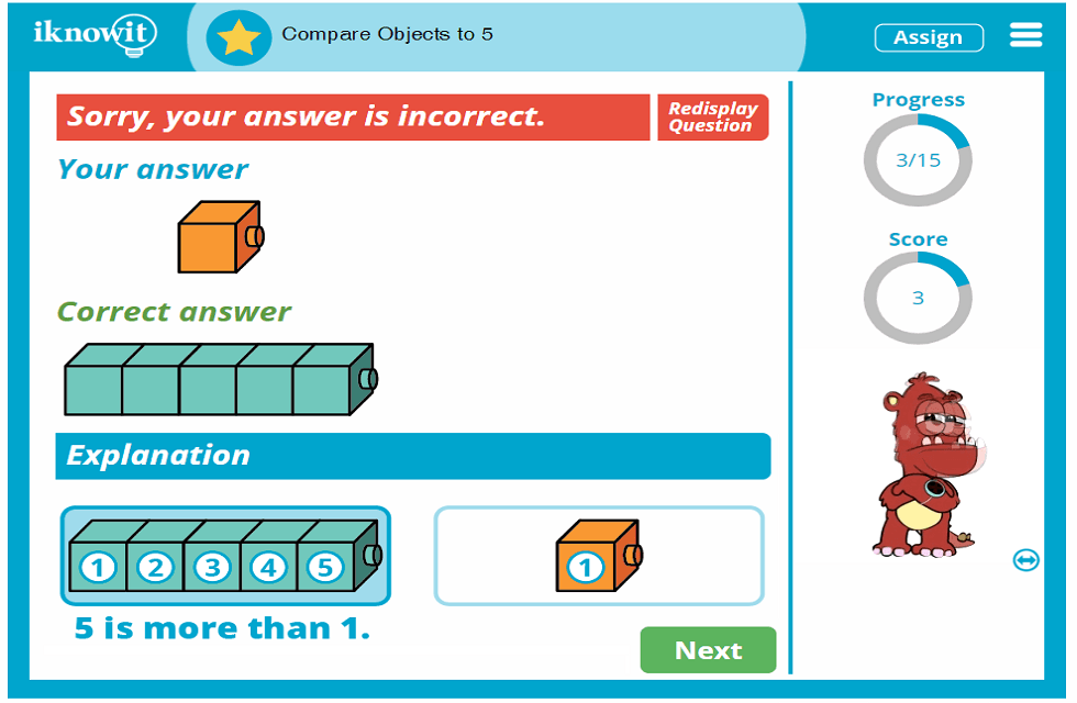 Kindergarten Compare Objects to 5 Activity