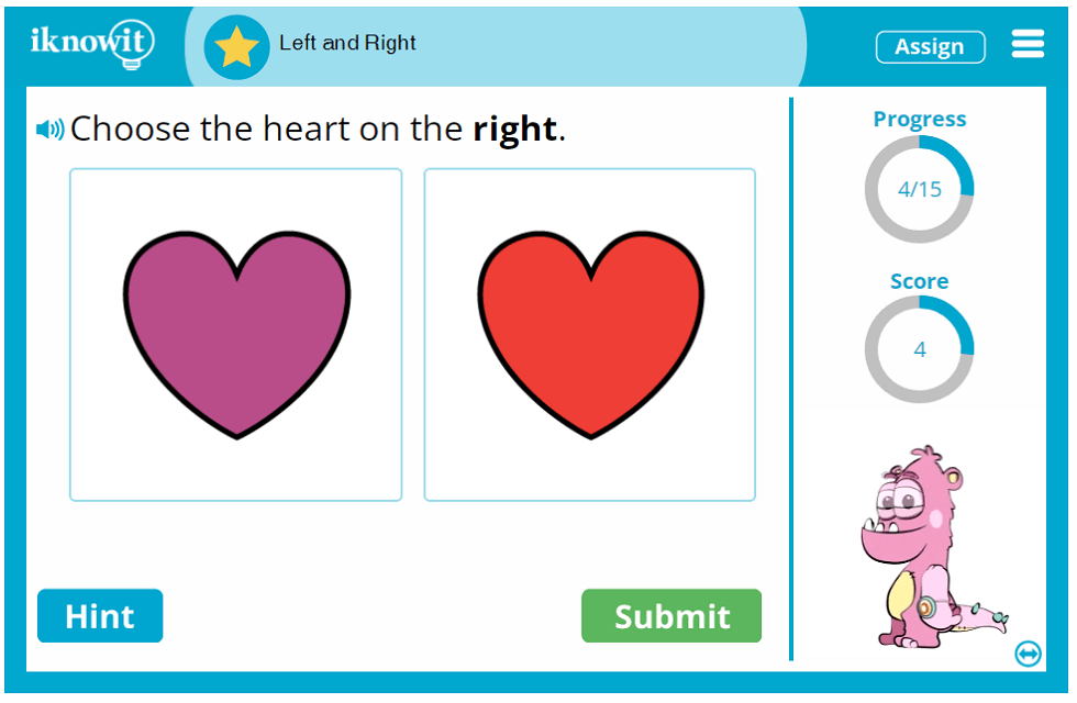 Kindergarten Difference Between Left and Right Activity