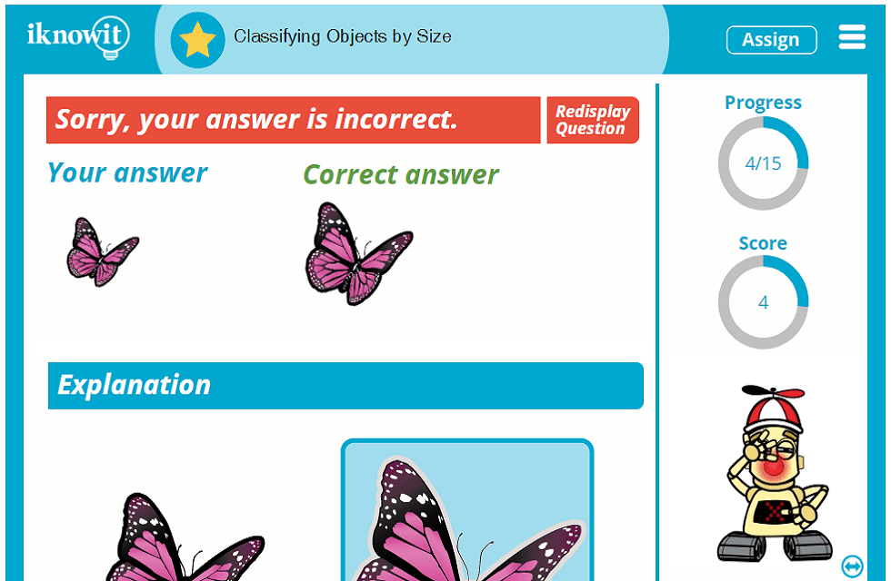 Kindergarten Classifying Objects by Size Activity