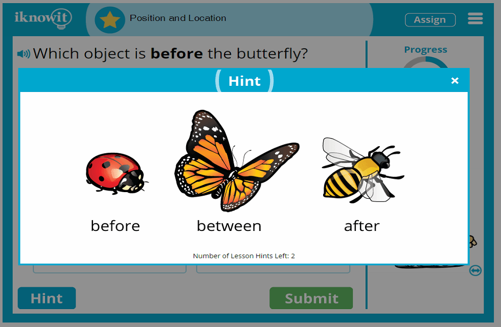 Kindergarten Position and Location of Objects Lesson