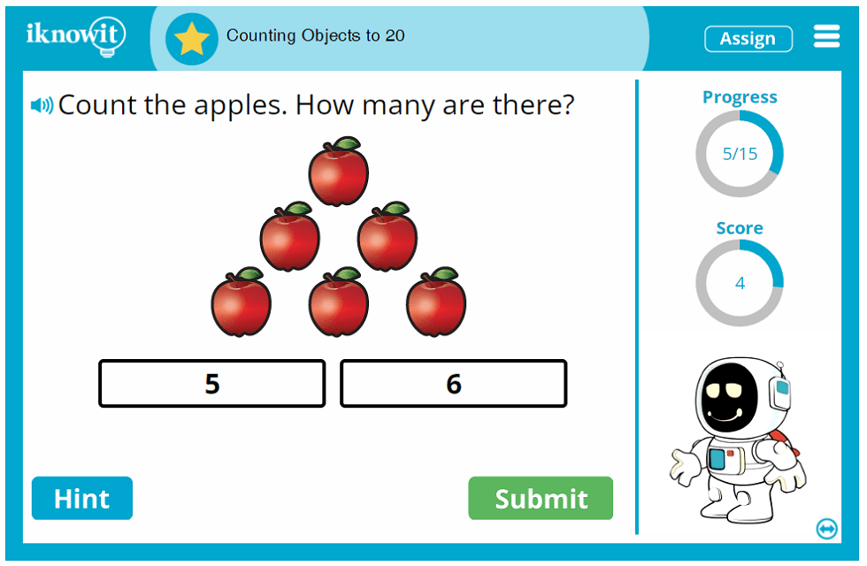 Interactive Math Lesson Counting