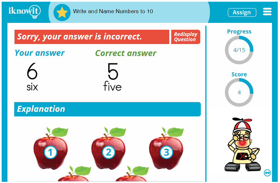 Kindergarten Writing and Naming Numbers up to 10 Activity