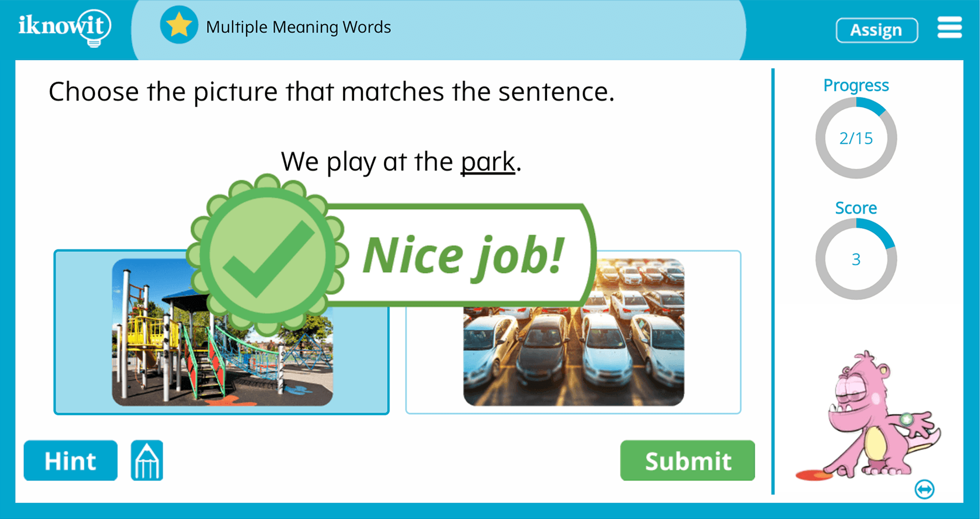 Kindergarten Multiple Meaning Words Homonyms Practice Interactive Activity